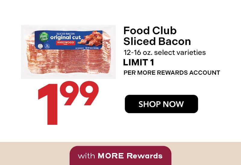 Food Club Sliced Bacon