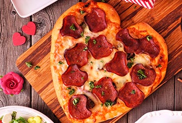 Heart-Shaped Pizza